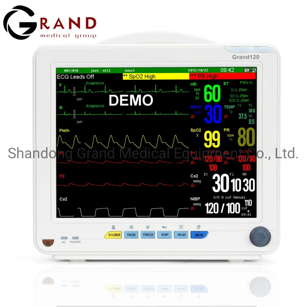 ICU Care Multipara ECG Heart Rate Patient Monitor with Etco2 and IBP Module