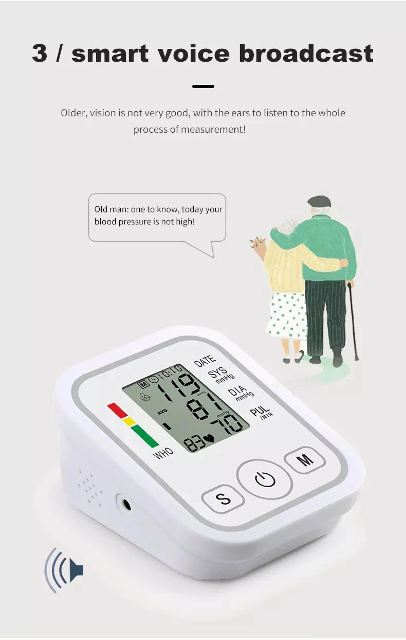 Monitor Igital Automatic Measure Blood Pressure and Heart Rate Pulse for Home Use Sed by Professionals