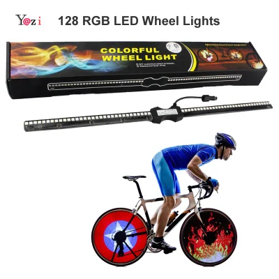 Lampada per pneumatici a raggi per lanterna da ciclismo multicolore Accessori per biciclette RGB Bicicletta per motocicletta Luce a LED per pneumatici Luce per raggi per ruote per auto