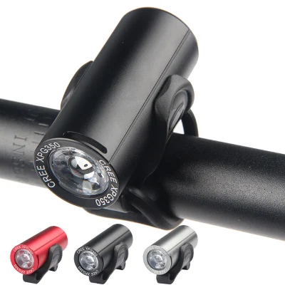 Faro anteriore per bici ricaricabile tramite USB con luce LED CREE