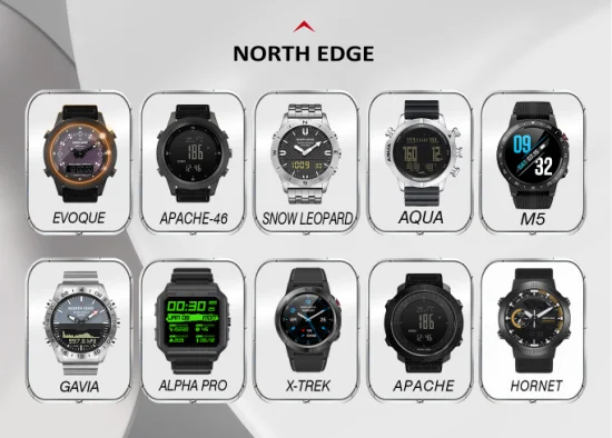 North Edge Orologio elettronico digitale multifunzione per sport all'aria aperta, orologio GPS, altimetro, barometro, bussola, monitor SpO2, cardiofrequenzimetro, Reloj Inteligente