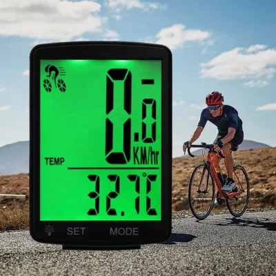 Tachimetro e contachilometri per bicicletta Computer da bici impermeabile wireless con display LCD