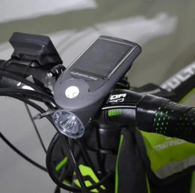 Luce per bici LED COB da 3 W Luce per bici ricaricabile USB Luce anteriore per bicicletta a energia solare con 5 modalità flash Staffa rotante a 360 gradi