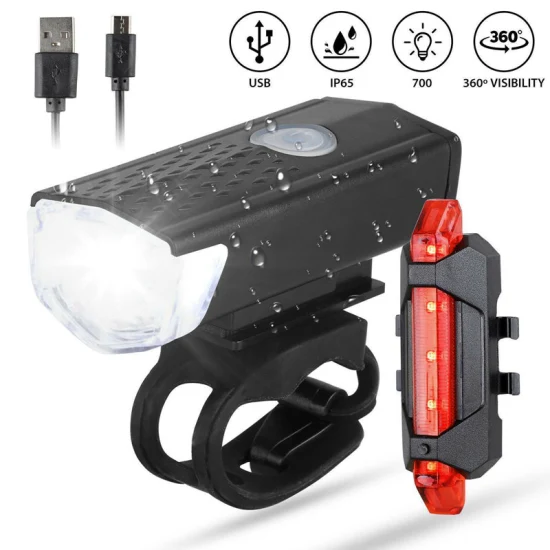 Fanale posteriore ricaricabile per bicicletta LED Luce anteriore per bici Lampada frontale USB MTB Faro per bicicletta da strada