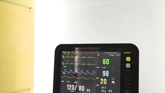 Monitor paziente ECG SpO2 NIBP Temp Resp Frequenza cardiaca per terapia intensiva e ambulanza