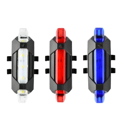 Brightenlux 3 colori rosso blu bianco fanale posteriore per bicicletta con ricarica USB